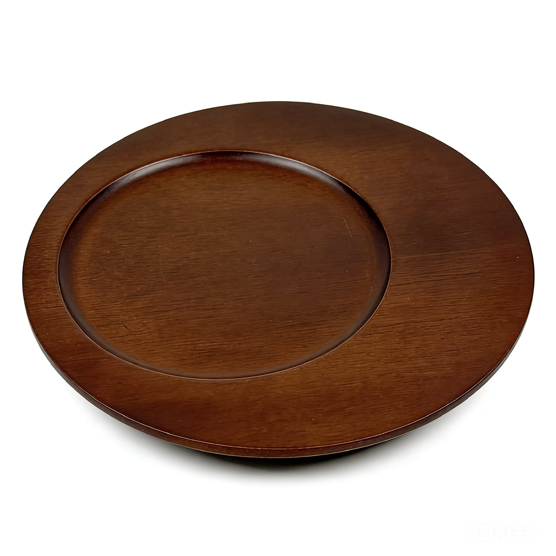 Solid Wood Coaster - Round Heat-Resistant Wooden Tray for Coffee & Tea Cups
