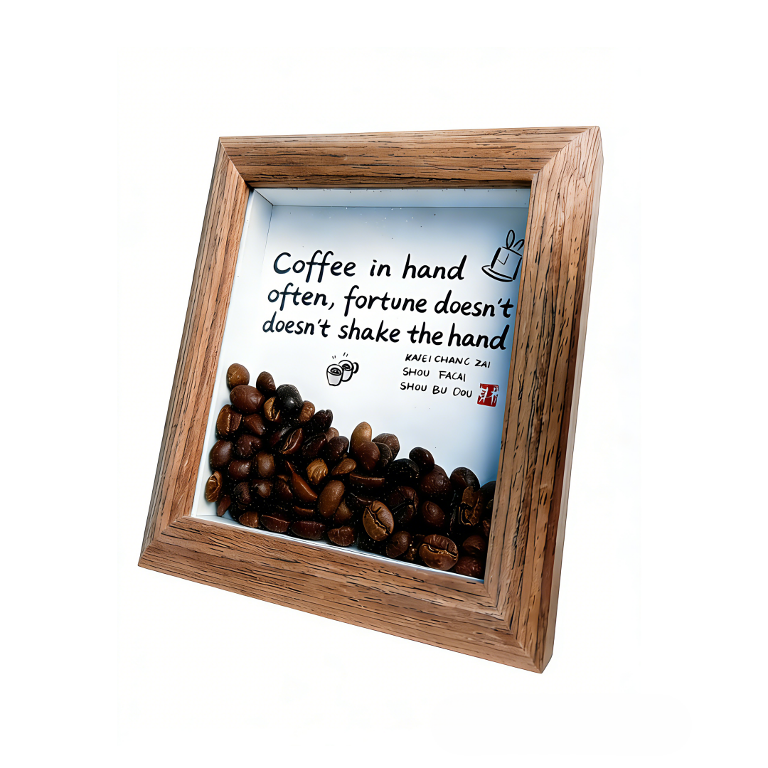 Unique Coffee-Themed Photo Frame with Custom Printing