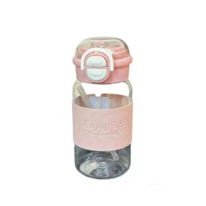Custom Tritan Straw Water Bottle with PU Sleeve