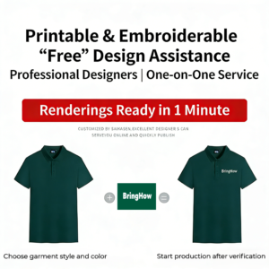 Custom Printable & Embroiderable Microwaveable Polo Shirt