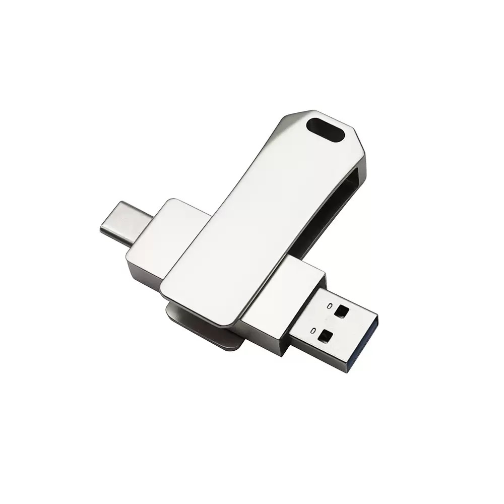 Custom Dual-Interface USB 3.0 + Type-C Flash Drive