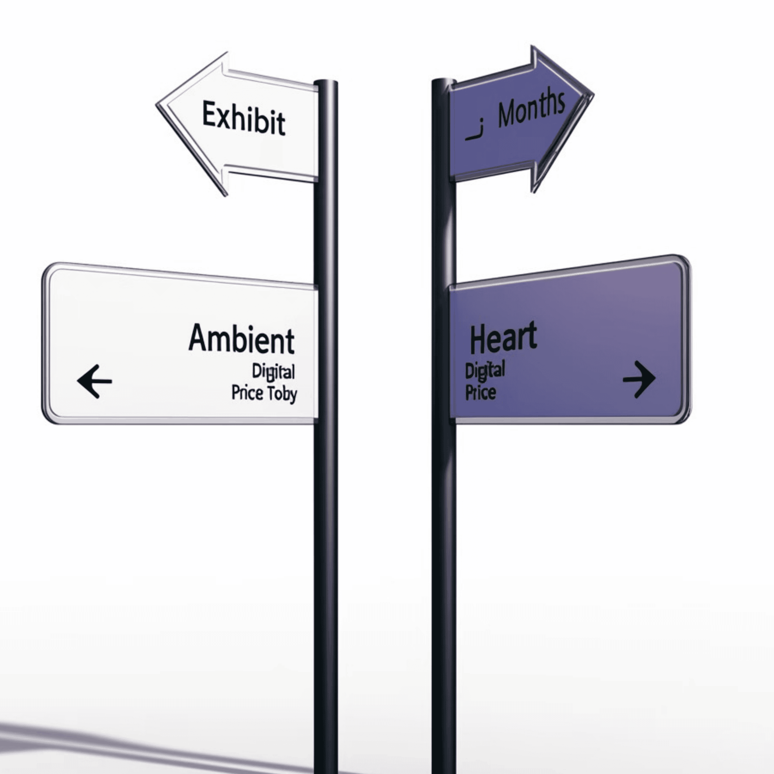 Directional signpost guiding restaurant owners through smart procurement choices and supplier selection