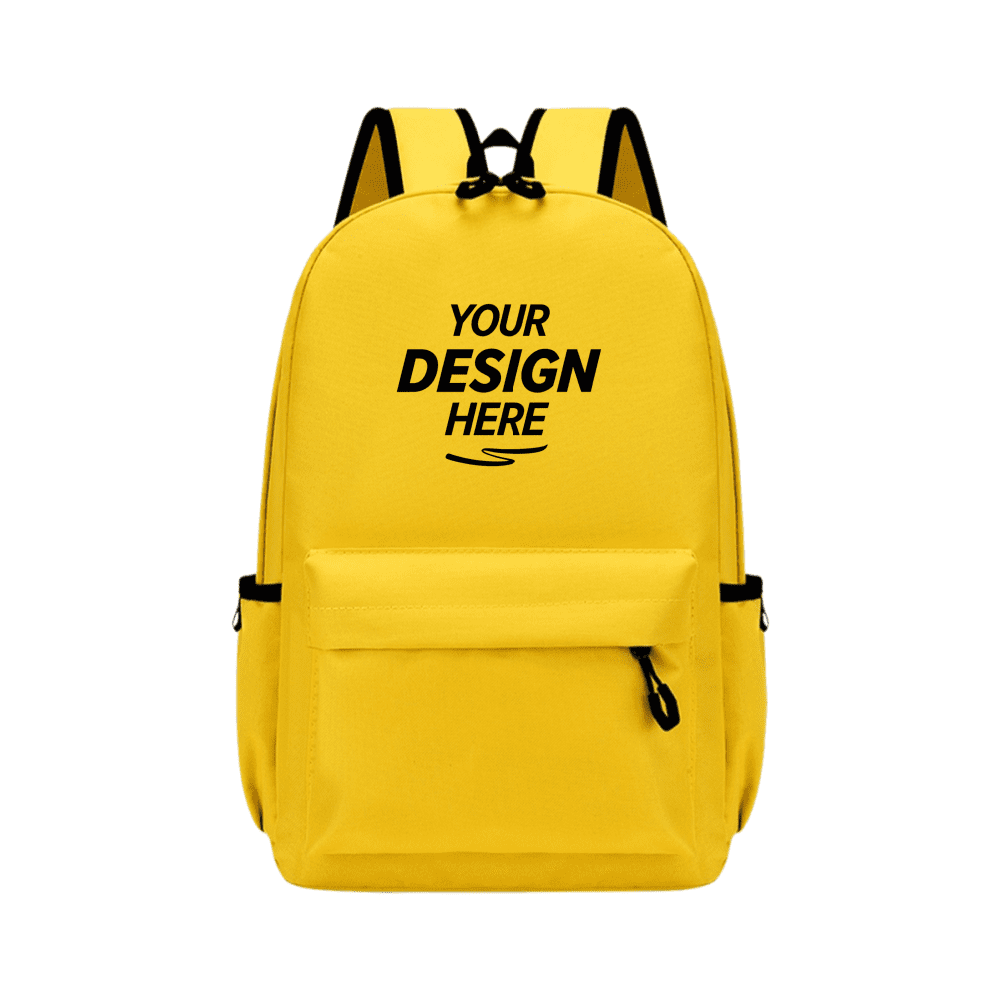 Yellow drawstring backpack variation for custom awards and wholesale bags, factory direct sourcing for durable promotional gear.