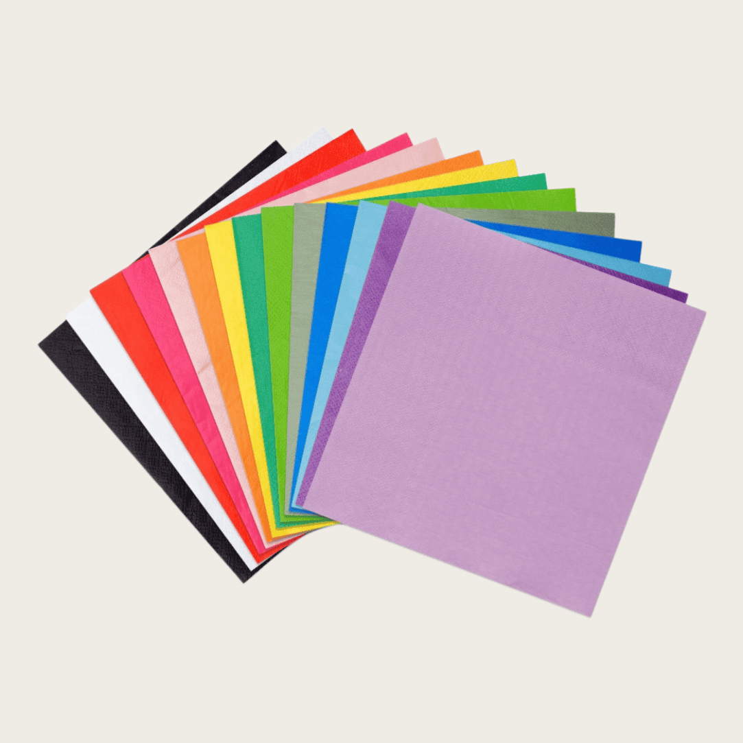 multi color disposable paper napkins bulk custom logo printed cocktail napkins for restaurant hotel cafe branding