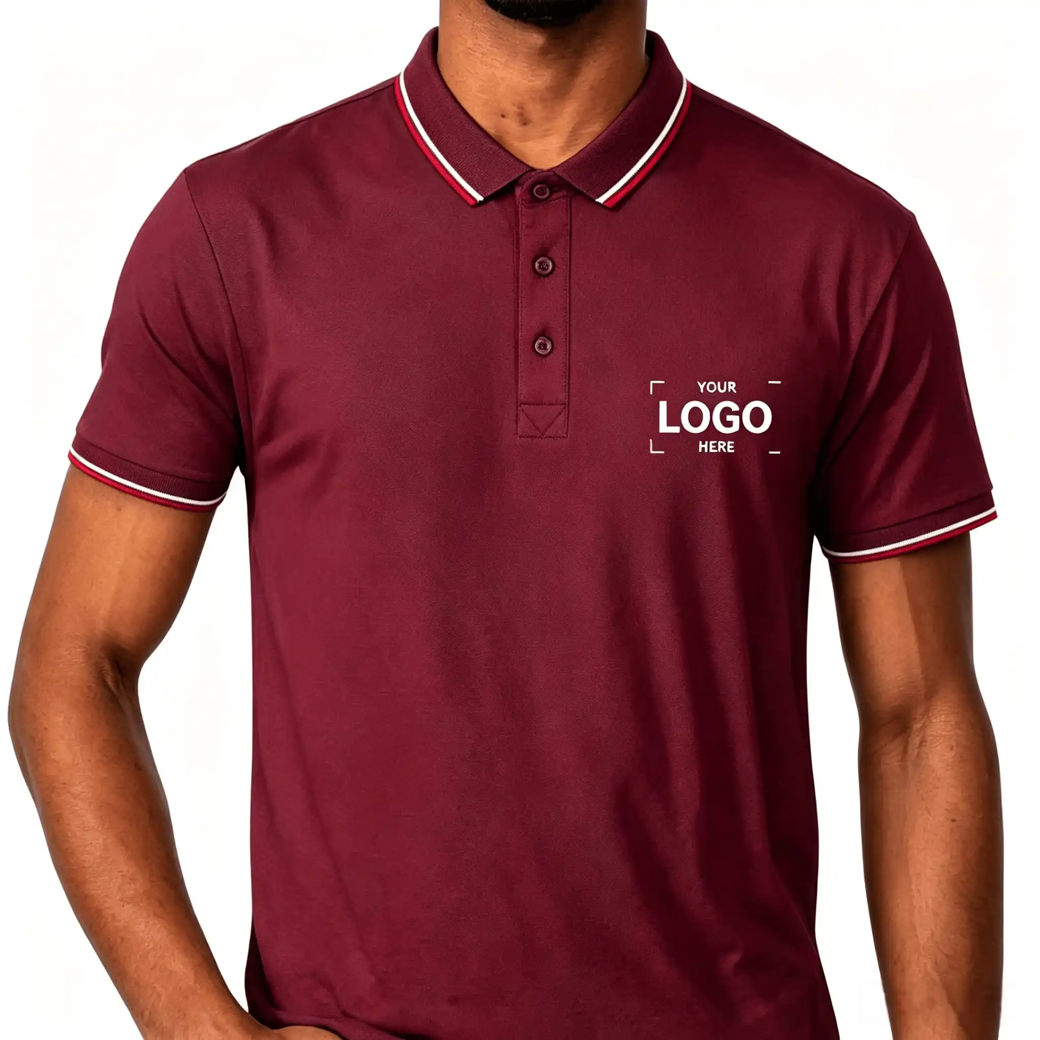 navy blue polyester blank custom polo shirt logo mockup bulk corporate business staff uniform wholesale polo